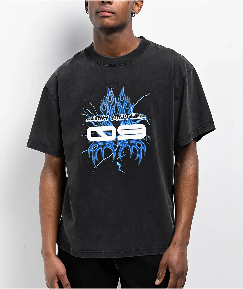 Ninth Hall Streetwear Race Black Wash T-Shirt | Liberty Center