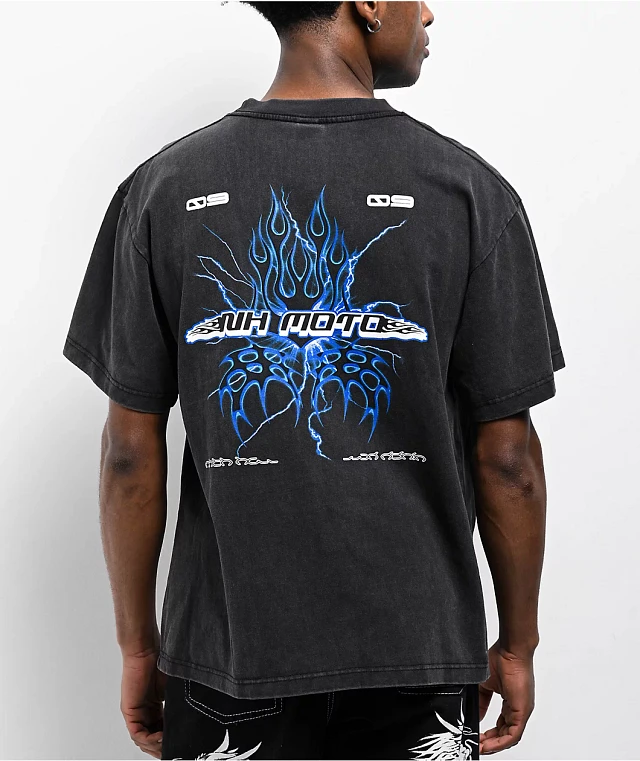 Ninth Hall Streetwear Race Black Wash T-Shirt | Liberty Center