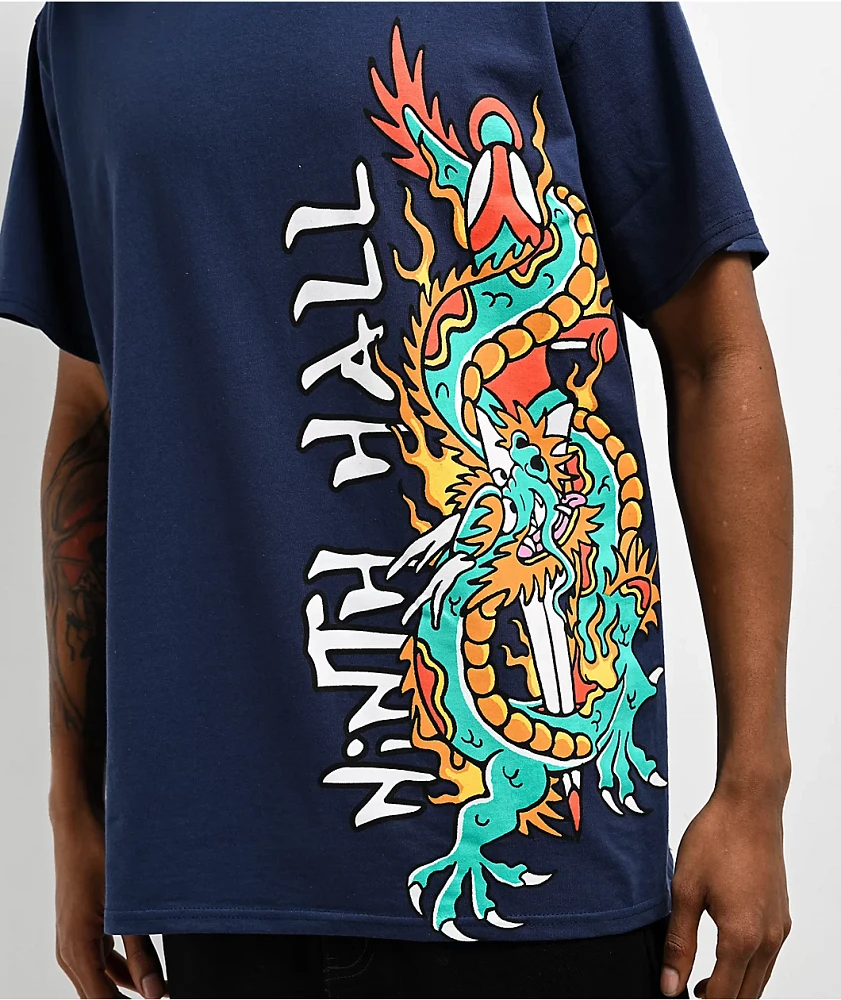 Ninth Hall Sworded Dragon Navy T-Shirt | MainPlace Mall