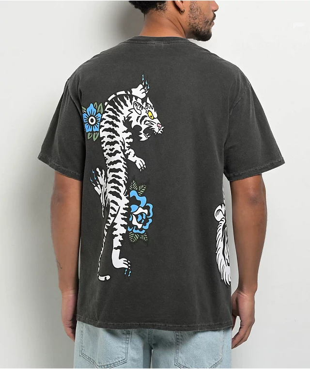 Ninth Hall Y2K Tattoo Flash Black Wash T-Shirt at Hamilton Place