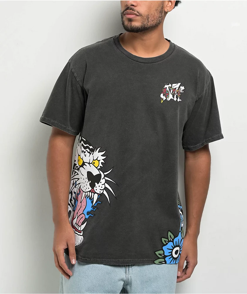 Ninth Hall Y2K Tattoo Flash Black Wash T-Shirt | Mission Valley