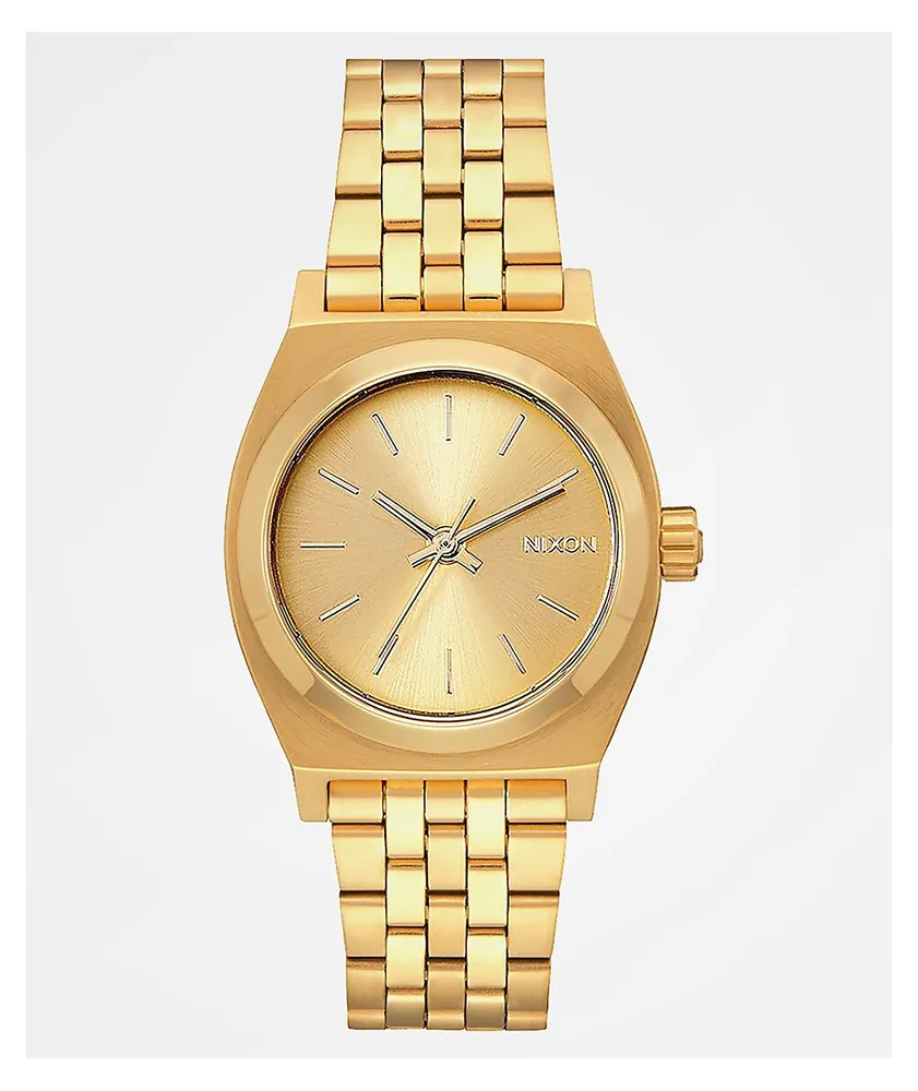 Nixon time teller gold watch shop