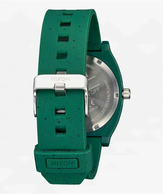 Nixon Time Teller OPP Olive Speckle Analog Watch Hamilton Place