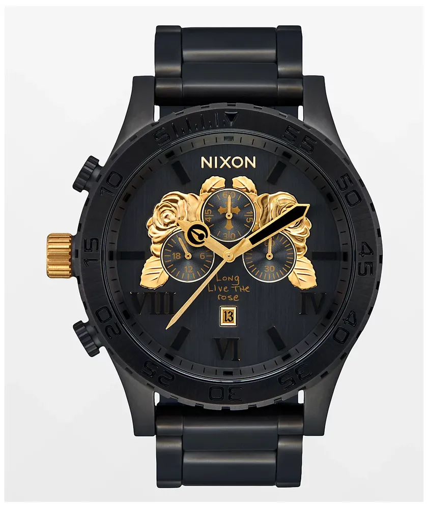 Nixon X 2pac 51 30 Chrono Black And Gold Analog Watch The Pen Centre 4285