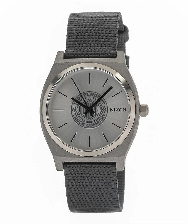 Nixon x Independent Time Teller Silver Analog Watch | Liberty Center