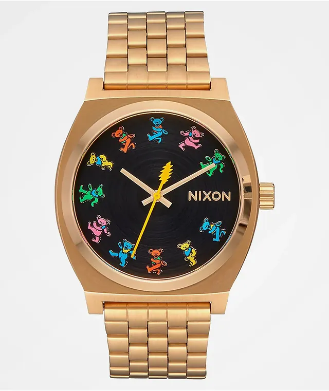 Nixon x The Grateful Dead Time Teller Dancing Bears Gold Analog 