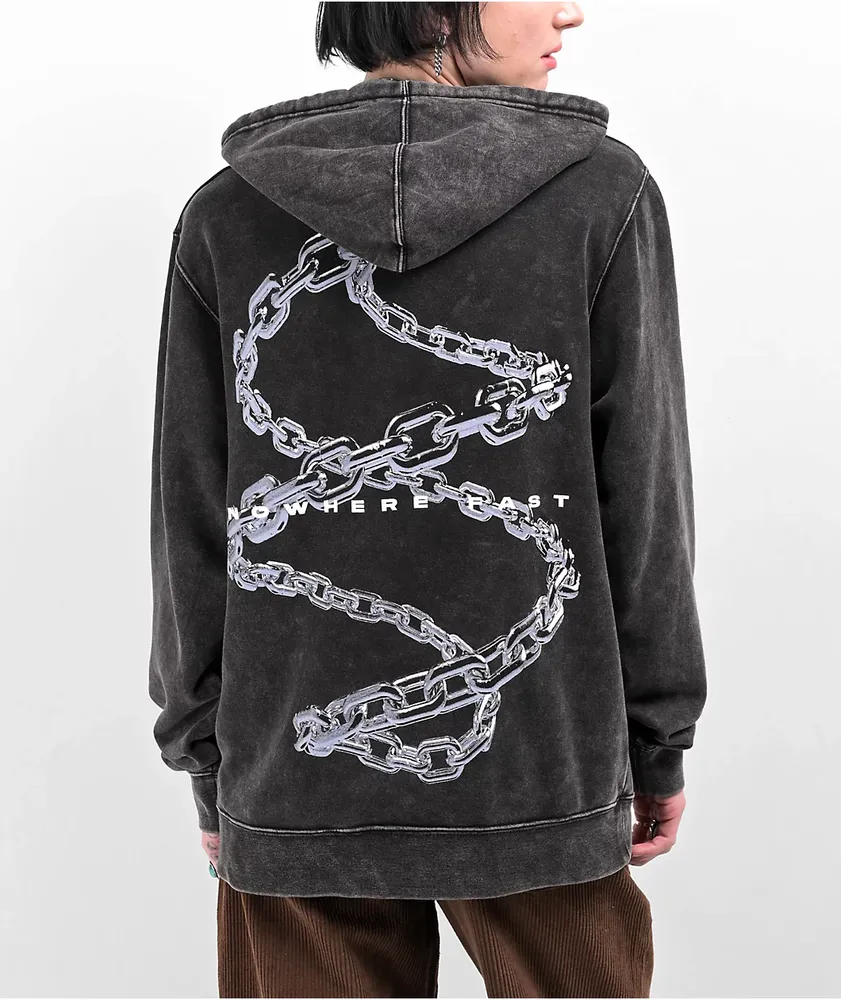 Black mineral wash hoodie 2025