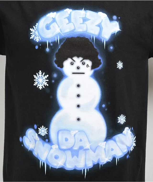 OTX BOYZ Airbrush Snowman Black T-Shirt | Arden Fair