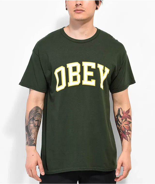 Tシャツ・カットソー OBEY Men T-shirt Green 167924098 RFR BIZZARE NEW VISIONS CLASSIC T-SHIRT – OBEY CLOTHING EU