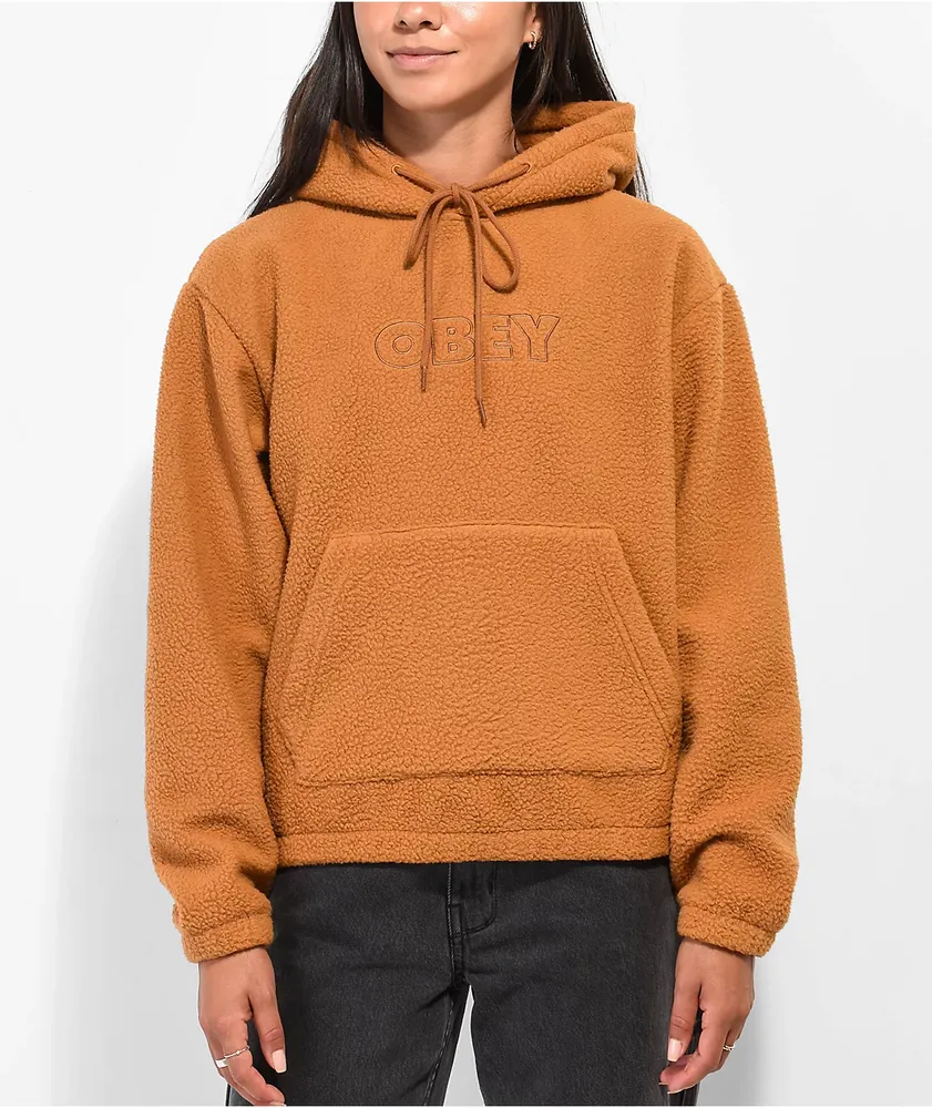 Obey Asher Brown Tech Fleece Hoodie Mall of America