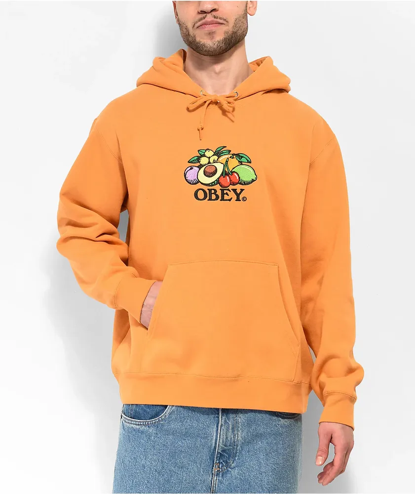 Obey orange hoodie sale