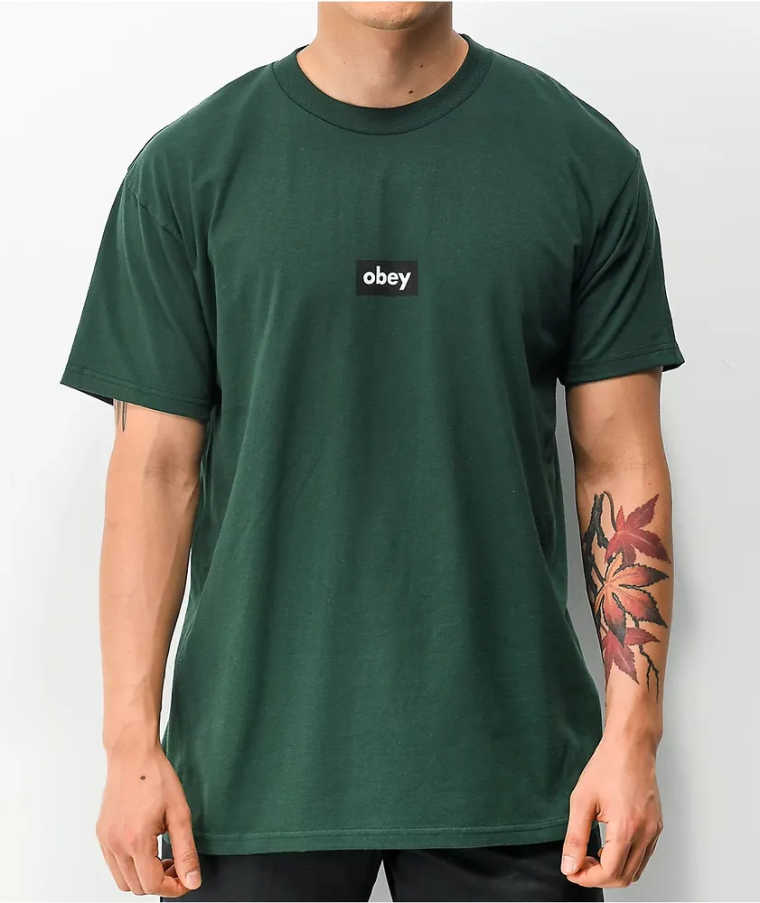 Obey box cheap logo tee