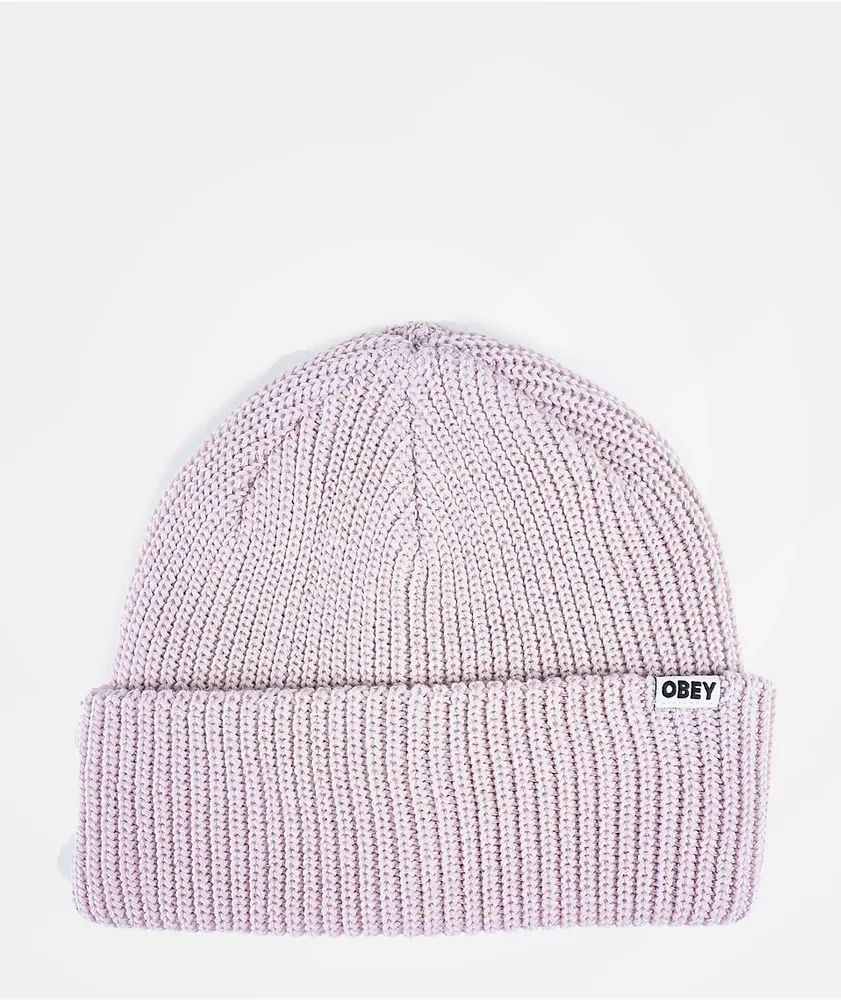 Pink obey store beanie