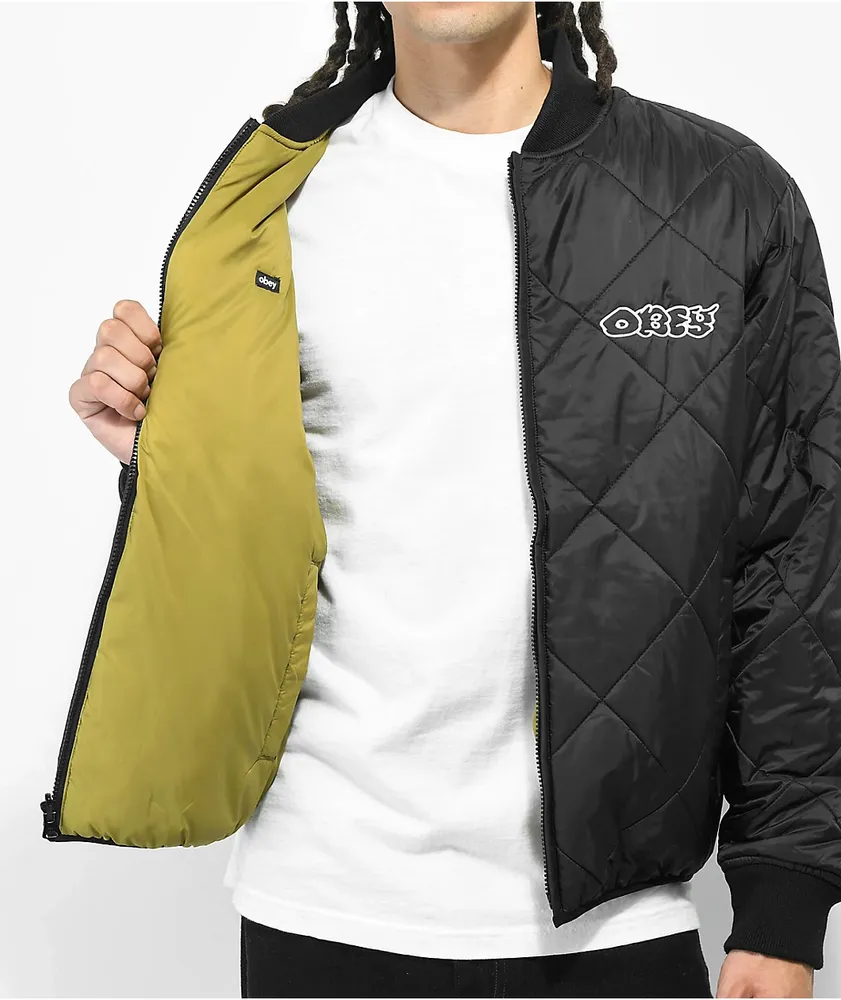 Obey black windbreaker outlet