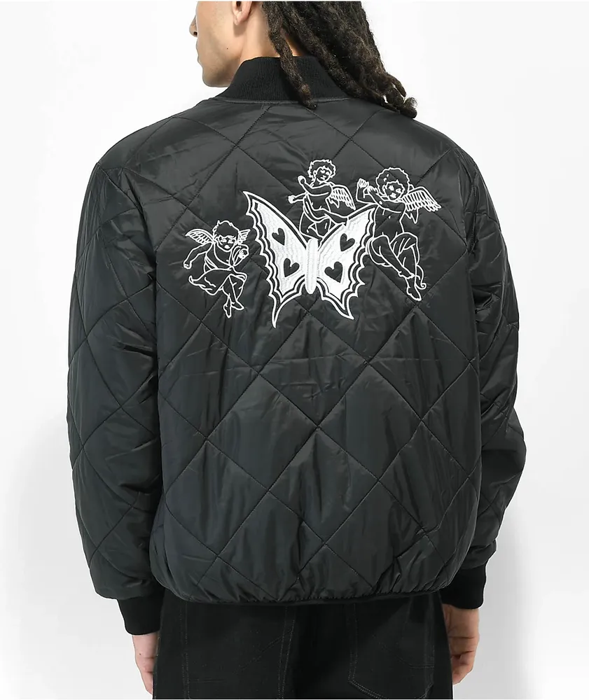 Obey Brux Black Quilted Reversible Jacket | Pueblo Mall
