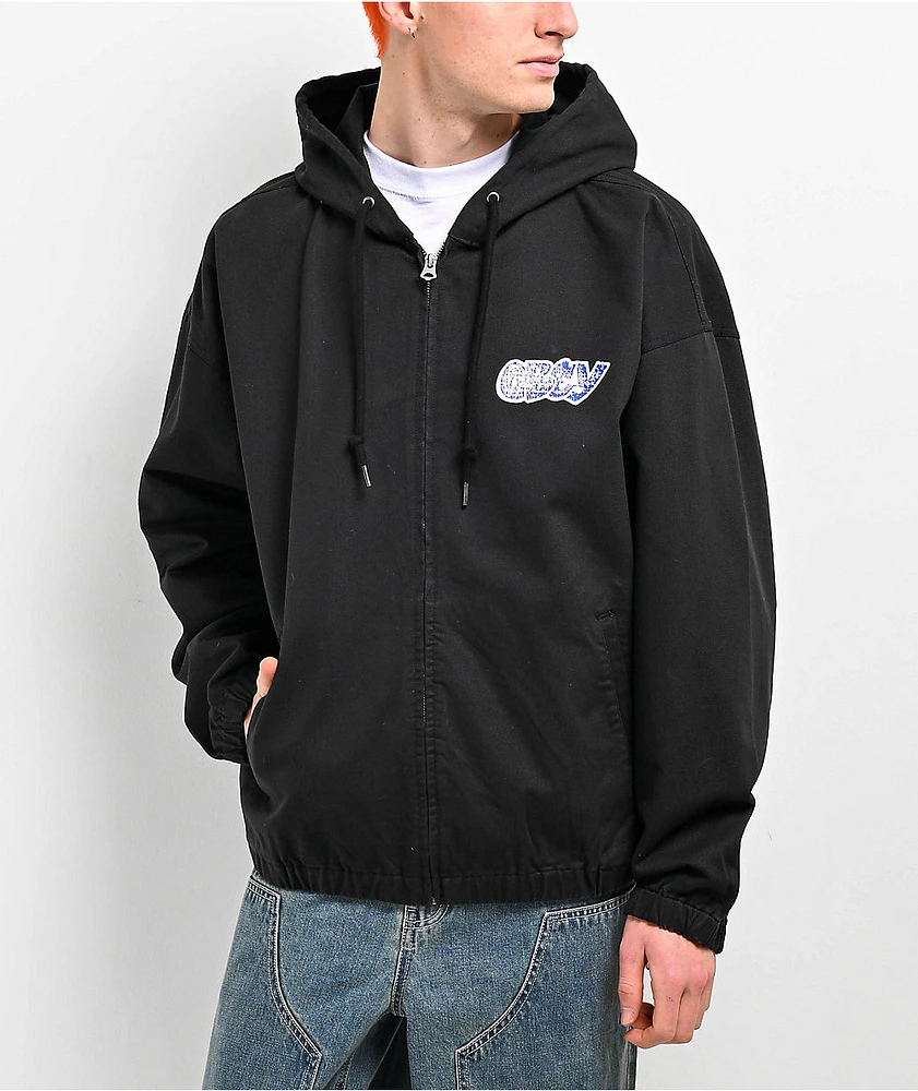 Obey City Watchdog Black Hooded Work Jacket | Dulles Town Center