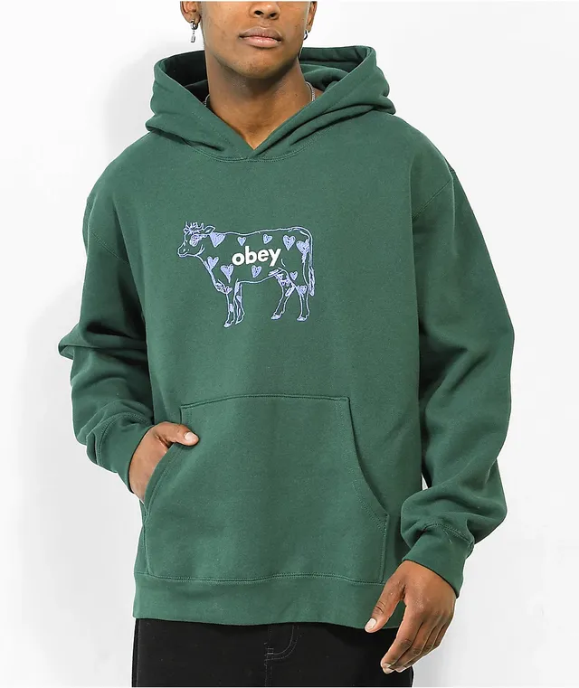 Obey icon face green hoodie sales