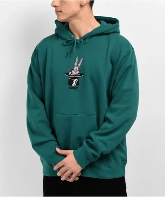 Dark green obey hoodie best sale
