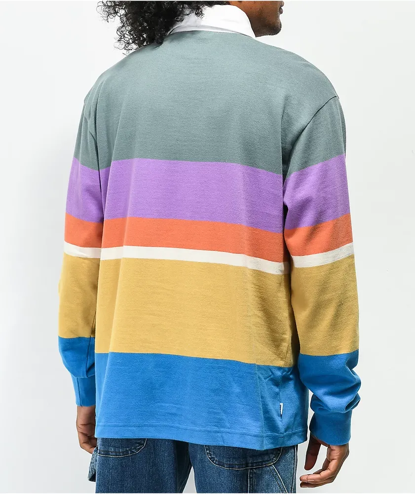 Obey long outlet sleeve polo