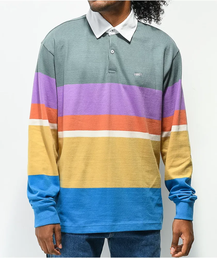 Obey polo clearance long sleeve