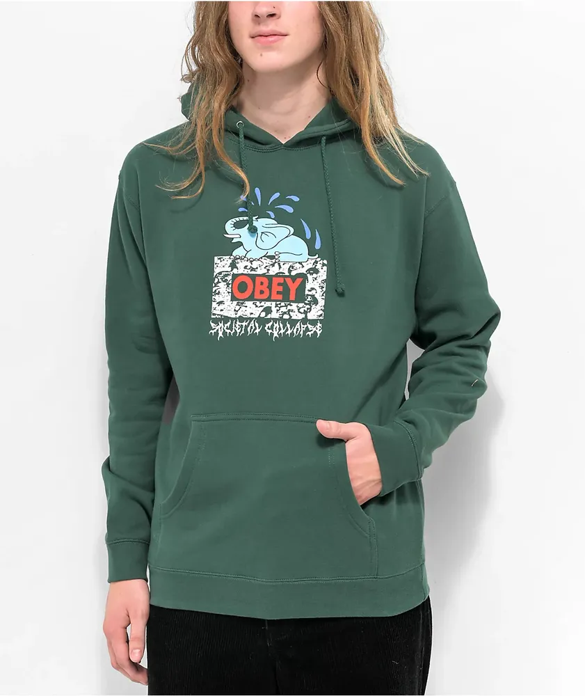 Obey green hoodie online