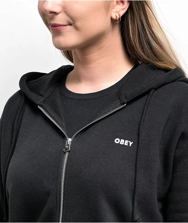 Obey Established Works Black Zip Hoodie CoolSprings Galleria