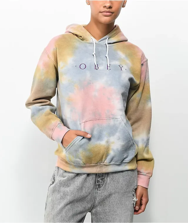 Obey tie dye sweatshirt store