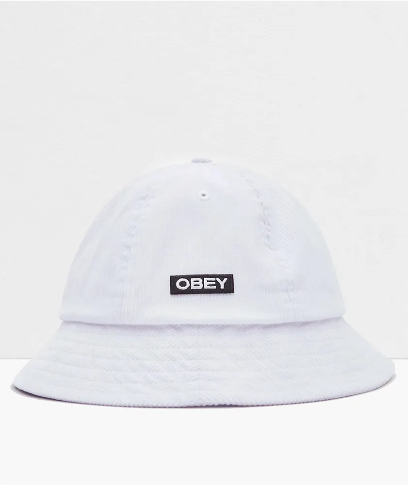 White deals obey hat