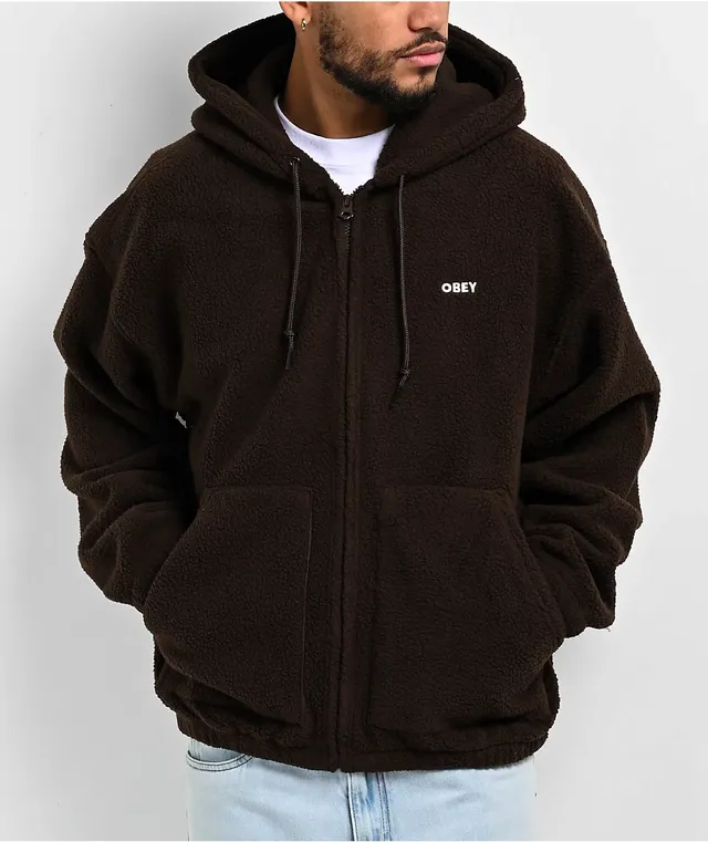 Obey outlet zip hoodie