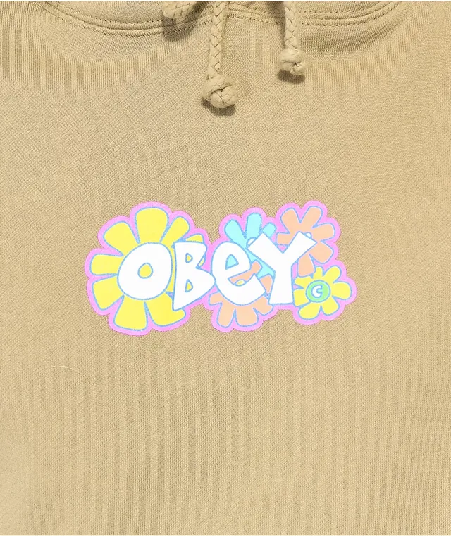 Tan top obey hoodie