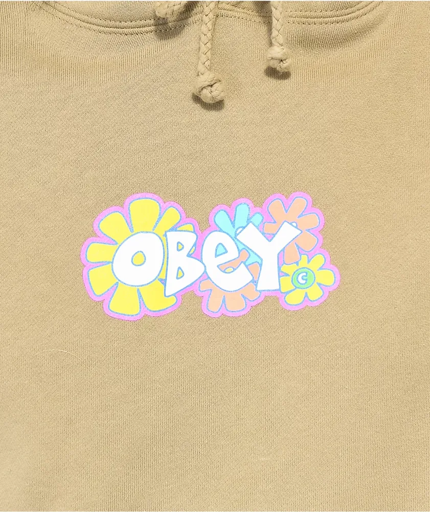 Tan shop obey hoodie