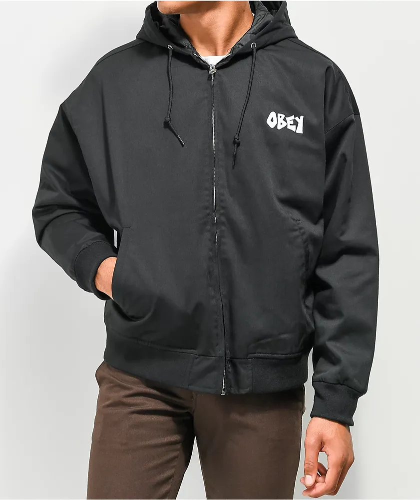 Obey black jacket cheap
