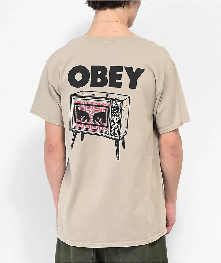 Obey grey new arrivals t shirt