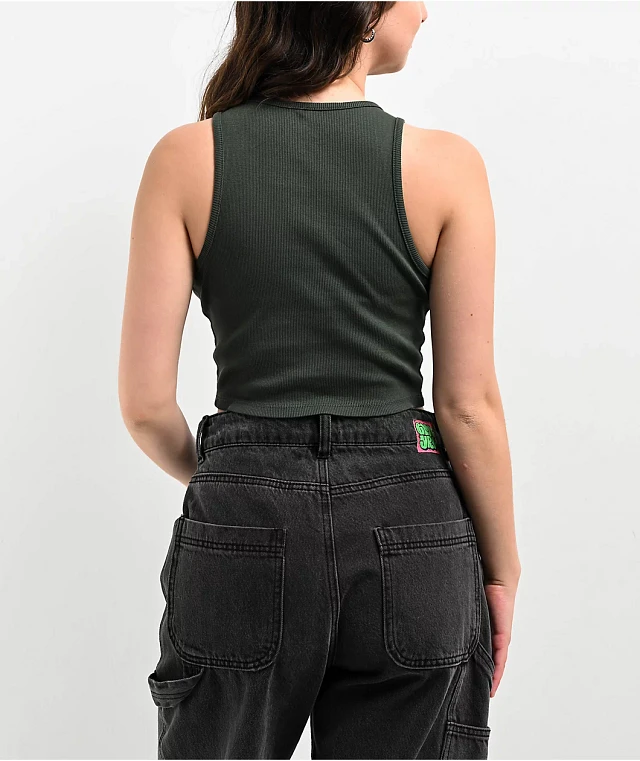 Spicychix Lace Green Crop Tank Top | MainPlace Mall