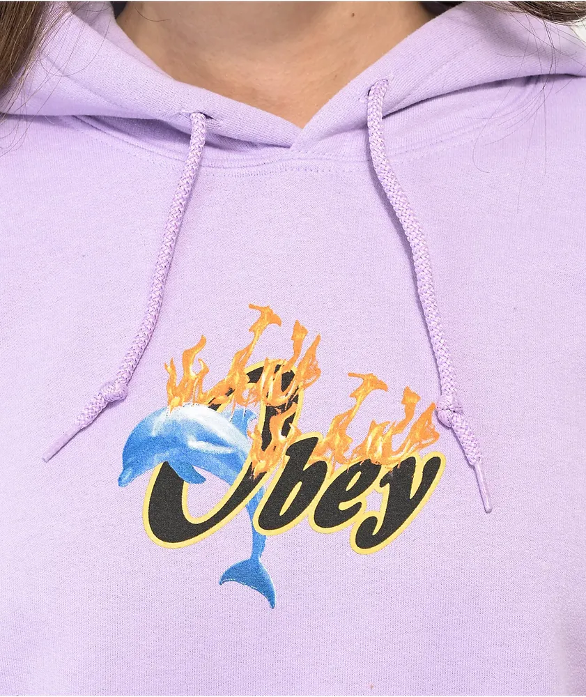 Obey purple hoodie sales
