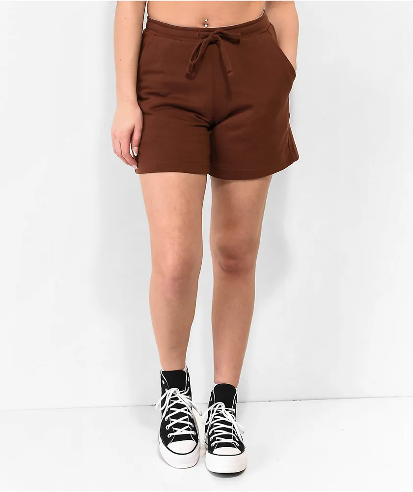 Brown cheap sweat shorts