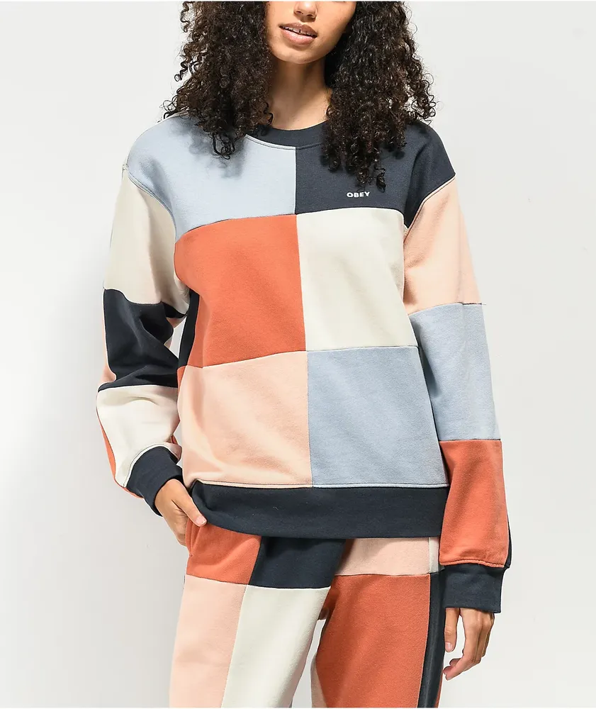 Colour block best sale crew neck sweatshirt