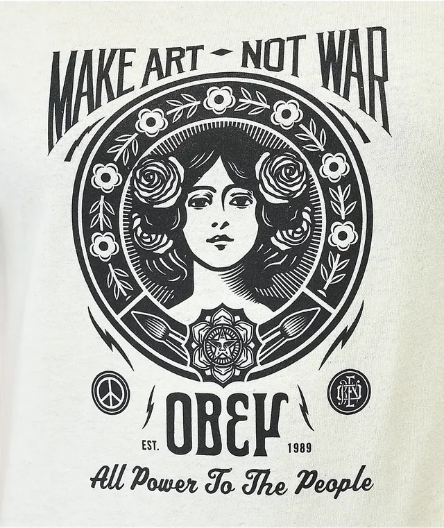 Obey make art not war rose hoodie new arrivals