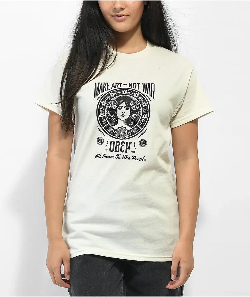 Obey make art not war rose hoodie on sale