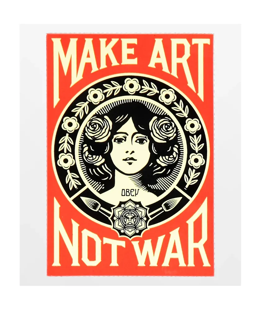 Obey make art not war rose hoodie sale