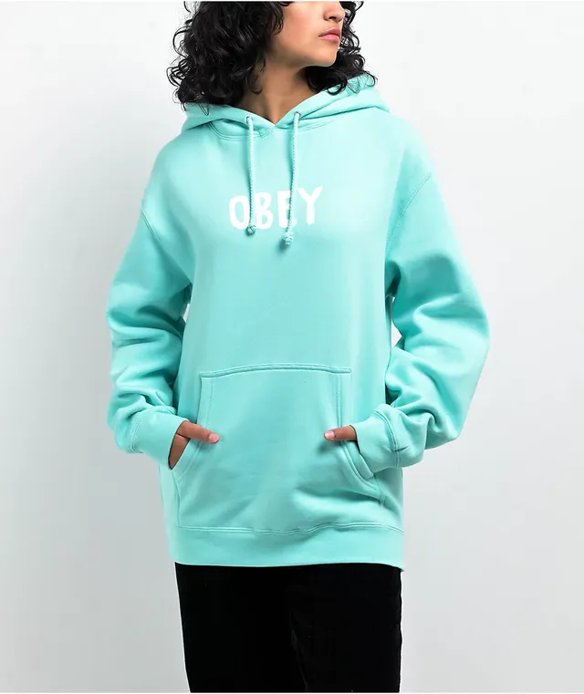 Blue obey hoodie shop
