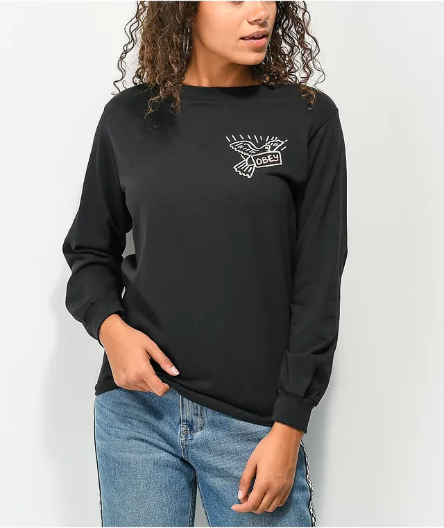 Obey One Love Black Long Sleeve T Shirt CoolSprings Galleria