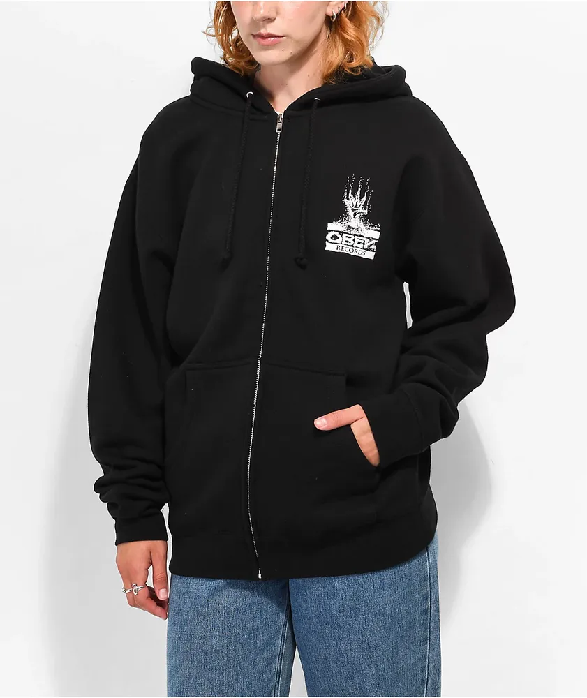 Obey records hoodie clearance