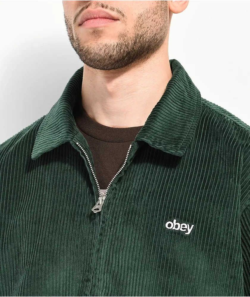 Obey Romes Green Corduroy Jacket | Arden Fair