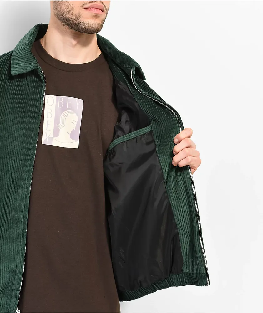 Obey Romes Green Corduroy Jacket at CoolSprings Galleria in