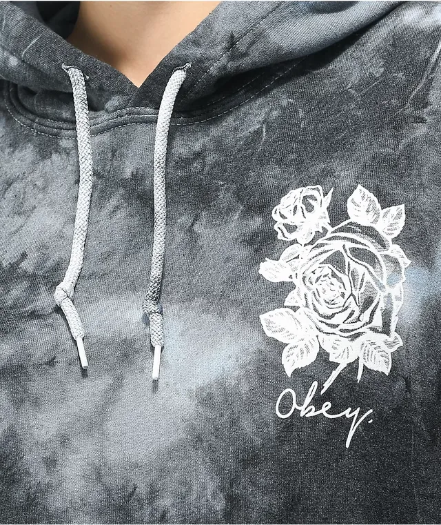 Tie dye deals hoodie with roses