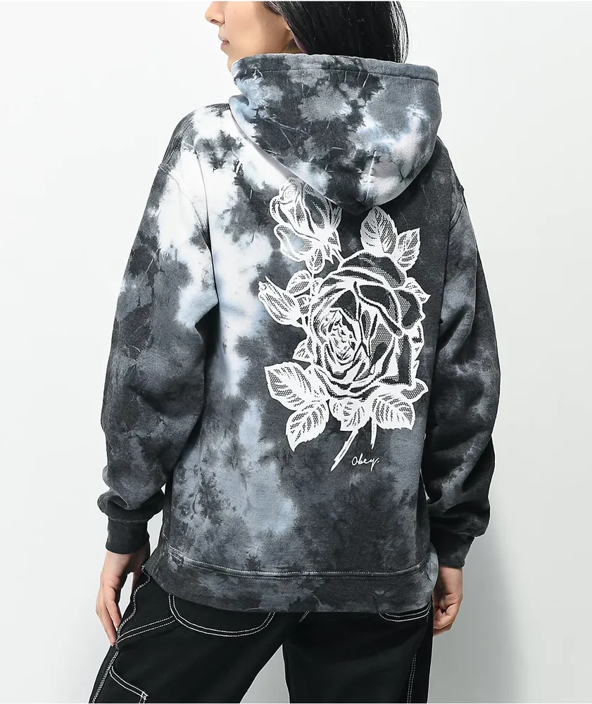 Obey Ruby Rose Black Tie Dye Hoodie CoolSprings Galleria