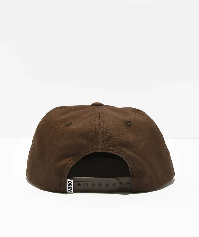 Obey Slap Brown Snapback Hat CoolSprings Galleria