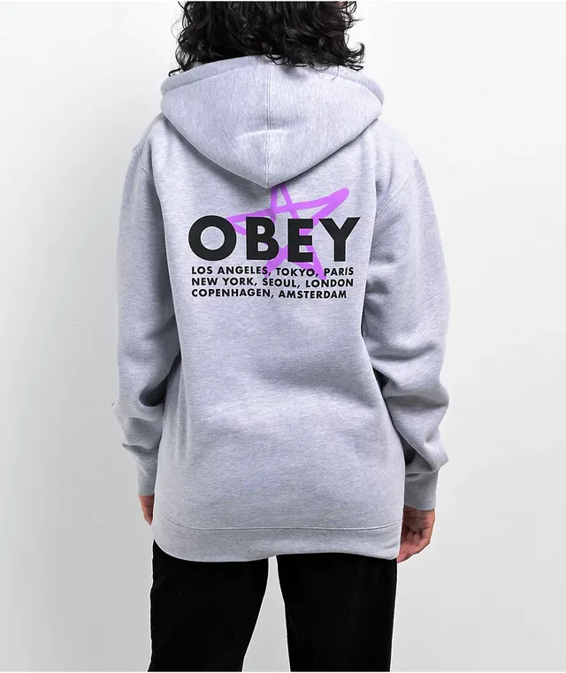 Obey hoodie purple shop