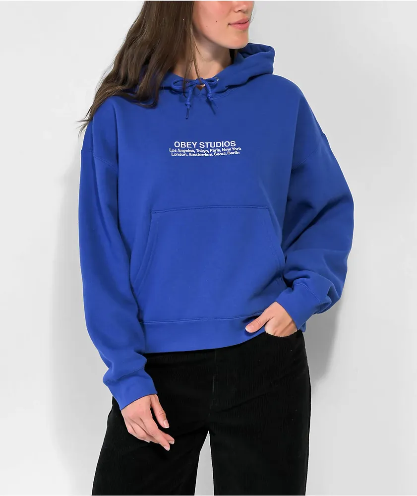 Obey blue hoodie 2025